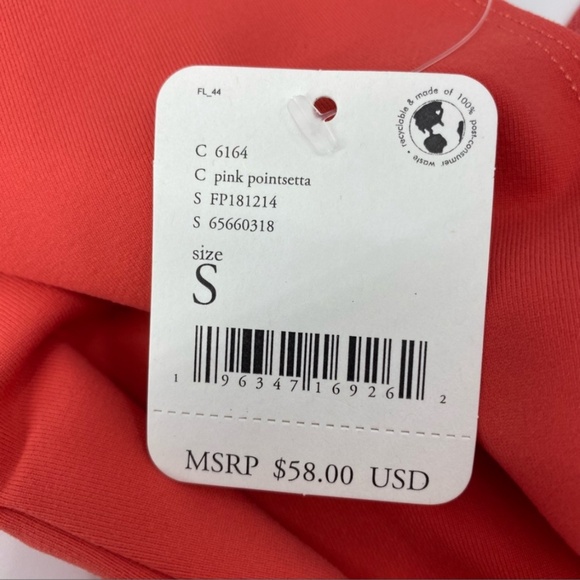 Free People | Keep it Sleek Bodysuit in Pink Poinsettia | Small New with Tag - Picture 10 of 10